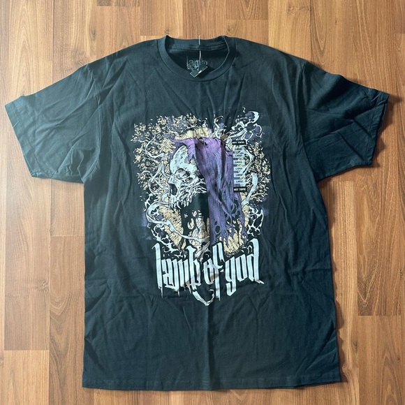 NWT Lamb Of God Hooded Skeleton T-Shirt size Large π Hot Topic - Picture 2 of 7